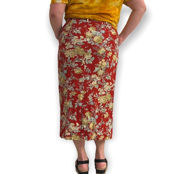 orvis linen midi skirt size 14 - Picture 3 of 6